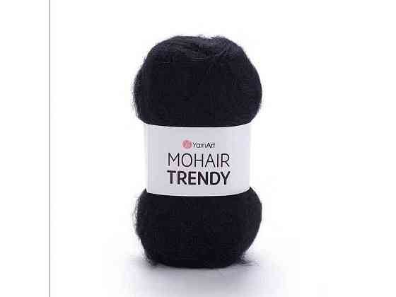 Пряжа Mohair Trendy чорний 50% мохер 50% акрил 220м 100г 5шт/уп 102-Black ТМ YarnArt Київ