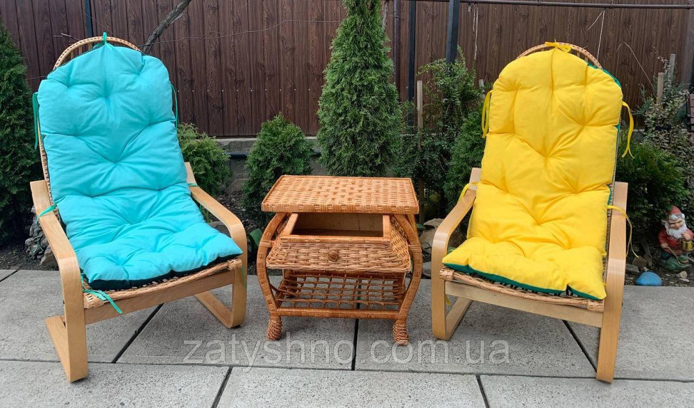 Меблі плетені з українськими подушками Київ - фото 6