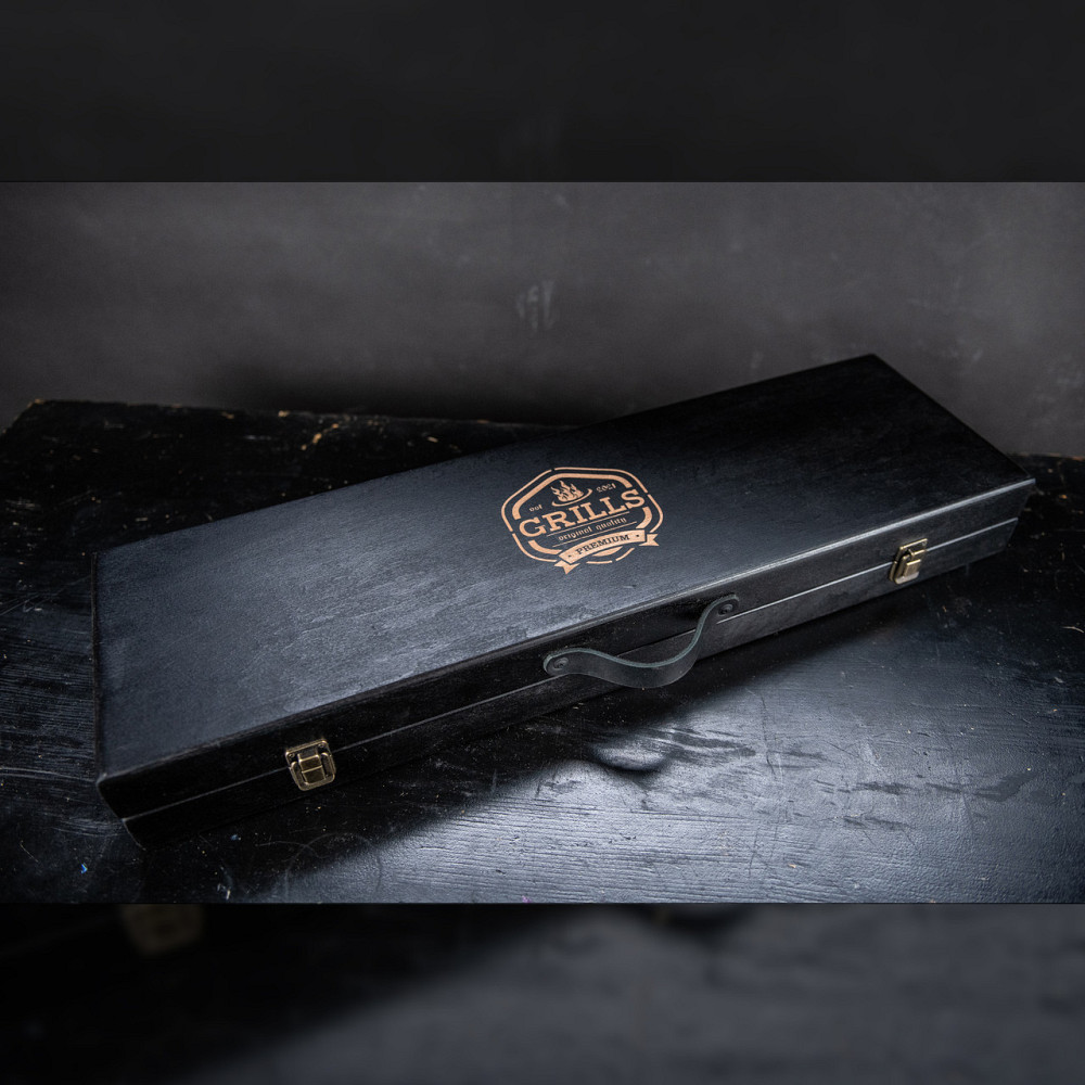 Шампури подарункові набір бокс для пікніка гриля та барбекю Оригінальні Віп подарунки на день народження татові, хлопцю, Тернопіль - фото 3