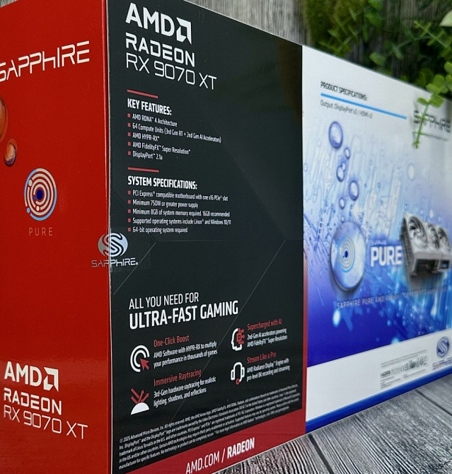 Видеокарта Sapphire Radeon RX 9070 XT PURE 1 шт. NEW! Харьков - изображение 2