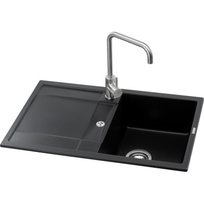 Мийка кухонна GRANADO комплект VALENCIA black shine_чаша праворуч (ksg0701R) Вінниця - фото 8