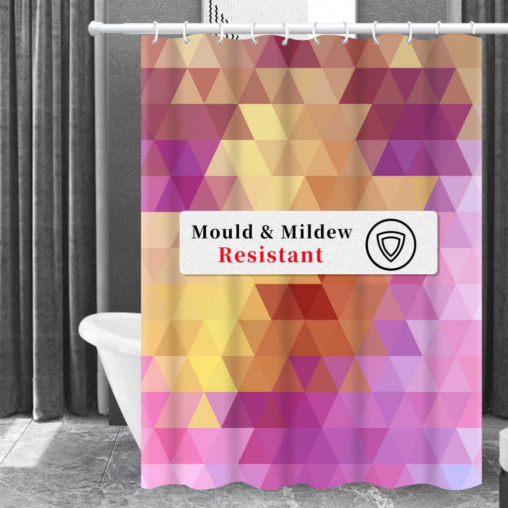 Шторка для ванны из полиэстера водонепроницаемая Bathlux 180x180 см с кольцами, занавеска для ванной комнаты Каменец-Подольский - изображение 3