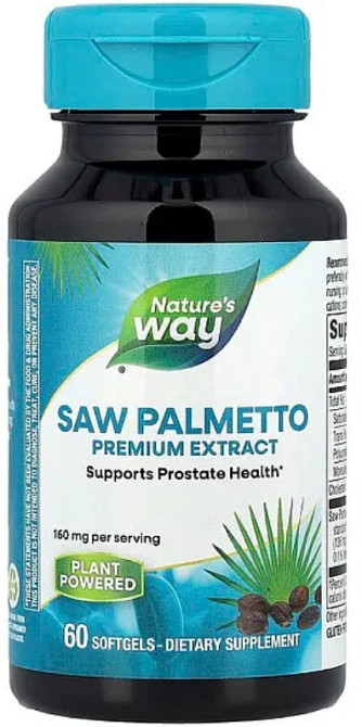 Со Пальметто (сереноя) Naturе's Way Saw Palmetto 160 мг 60 гел капс Киев - изображение 1