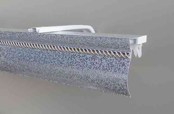 Алюмінієвий карниз БР-12 Молоткове срібло, молдинг на вибір Бровари