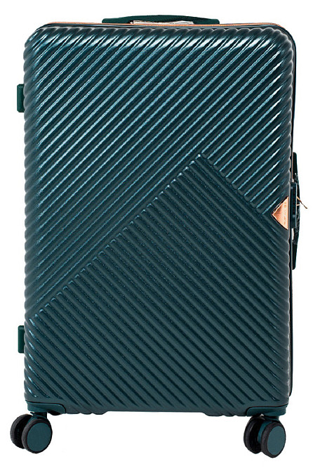 Валіза пластикова WINGS WN01 велика темно-зелена Київ - фото 1