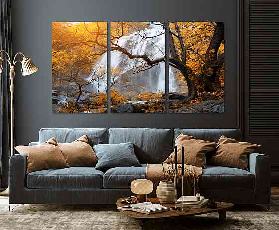 Модульная картина в гостиную / спальню    Водопад    ART-056_3A 100х150 см Киев