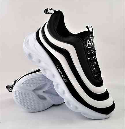 Кросівки Adidas Air Boost Білі Чорні Чоловічі Адідас (розміри: 42) Відео Огляд Дніпро