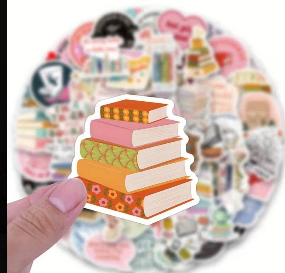 Набір вінілових стікерів Book Lover, 50 шт Київ - фото 2