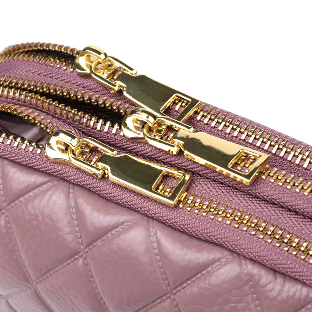 Функціональна жіноча сумка з натуральної шкіри з трьома секціями Vintage 22891 Пурпурний Київ - фото 6