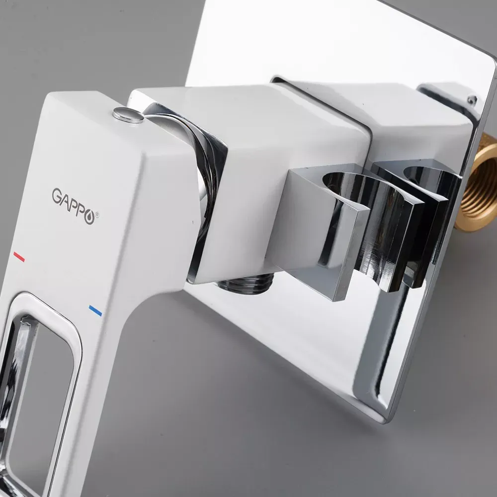 Гігієнічний душ прихованого монтажу GAPPO G7217-8 білий/хром Київ - фото 2