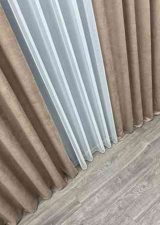 Шторная ткань микровелюр Petek YL цвет капучино 2018ш Киев