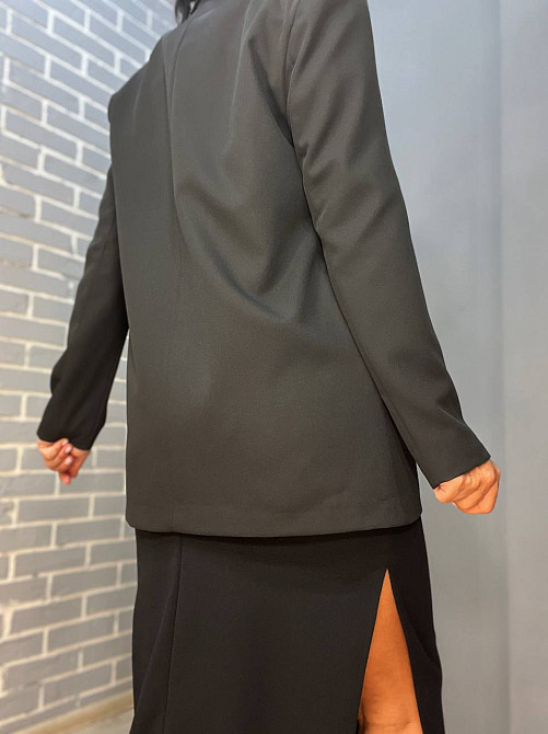 Сукня жіноча 0307 довга з розрізом без рукавів чорна, чорний, S Київ - фото 10