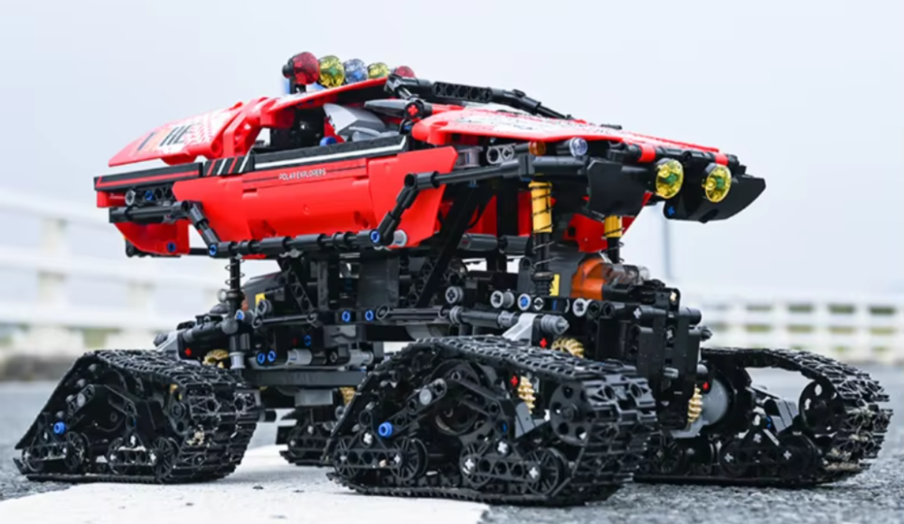 Конструктор споротивний позашляховик на гусеничному ходу на дистанційному управлінні на 1381 деталь, червоний Кам'янець-Подільський - фото 5