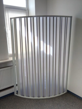 Ширма для ванны и душа угловая полукруглая  900х900х1850мм Днепр