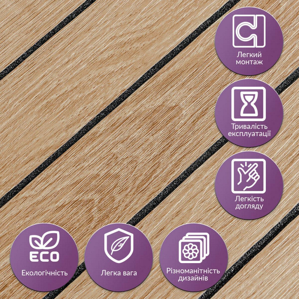 Покрытие виниловое самоклеющееся 3D рейки 600х600х2,8мм Светлый миндаль SW-00002204 Киев - изображение 5