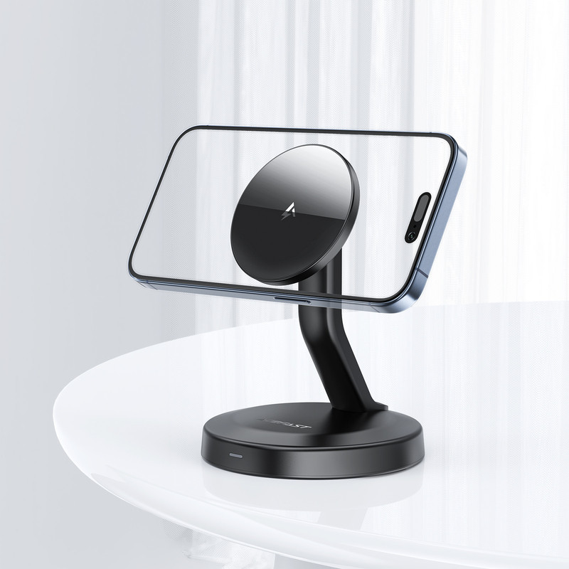 Бездротовий мультизарядний пристрій ACEFAST E26 desktop mobile phone wireless charging holder Black Одеса - фото 9