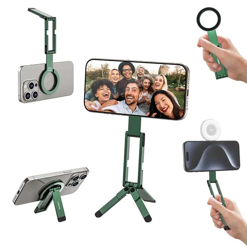 Тримач телефона Ulanzi MA60 Foldable Magnetic Phone Tripod (Green) Київ - фото 9