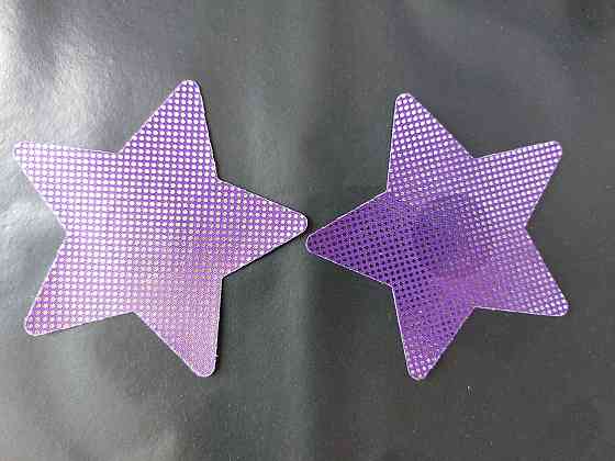 Стікіні для грудей Зірки фіолетовий, розмір 8см Київ