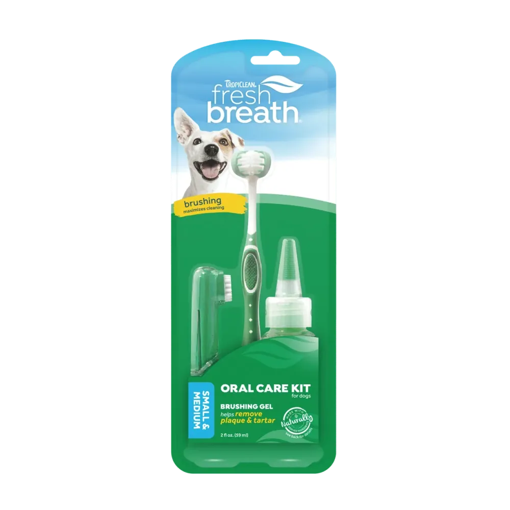 Догляд за зубами для собак/кішок Тропіклін TropiСlean Oral Care Kit малий набір для догляду за ротовою порожниною (2 щітки, гель) Київ - фото 1