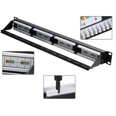 Патч-панель Hypernet 19" 24 порта UTP cat.6 з менеджментом кабеля (PP-KUTP6-24-NM-CM) Вінниця