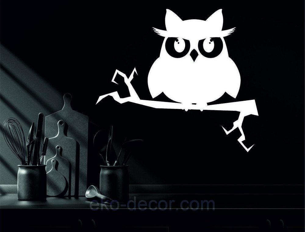 Декоративне настінне Панно  «Сова» , Декор на стіну 50*43 см., Білий Київ - фото 3