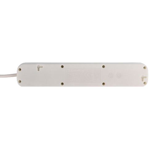 Фільтр мережевий 5 розеток 3м білий CW-PSEA53W ColorWay Житомир - фото 5