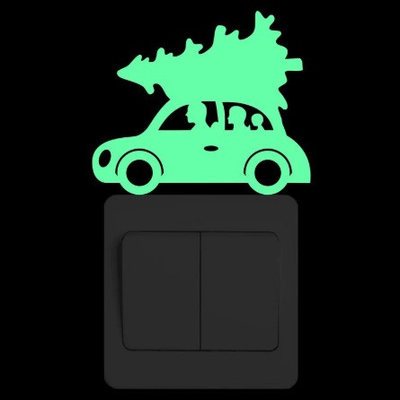 Наклейка новорічна Ялинка 10 на 10 см салатовий Київ - фото 1