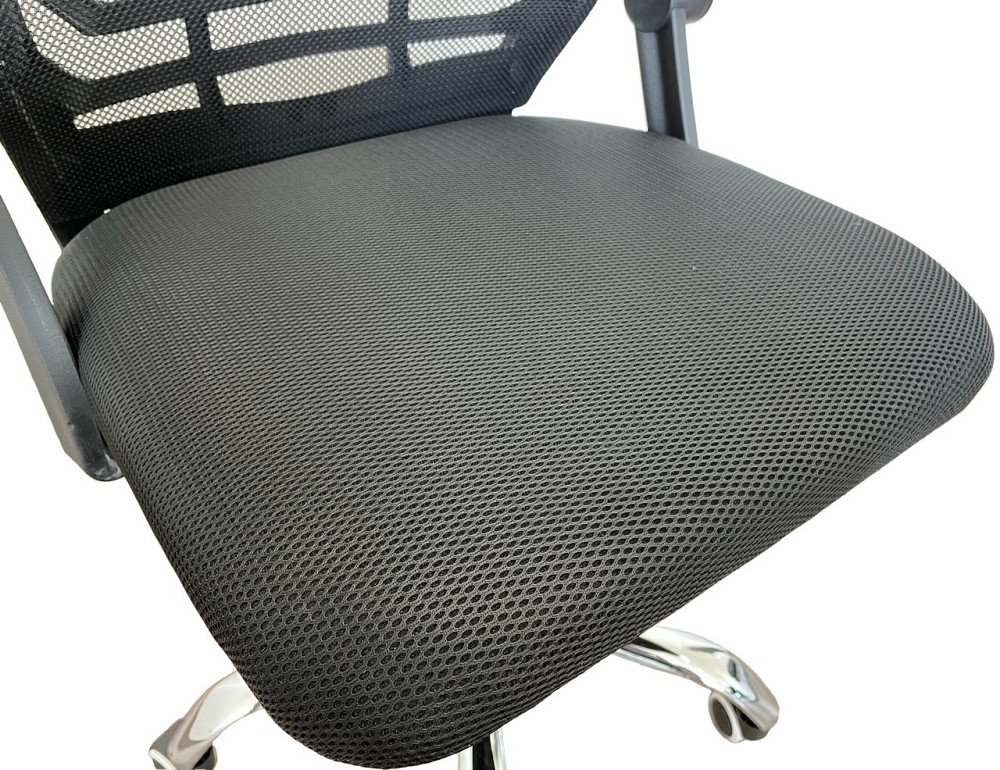 Офисное кресло руководителя Tehforward Flex хром Tilt Черный Днепр - изображение 4