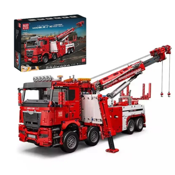 Конструктор дитячий.Евакуатор-тягач із краном ігровий на дистанційному управлінні на 4883 деталі, червоний Кам'янець-Подільський