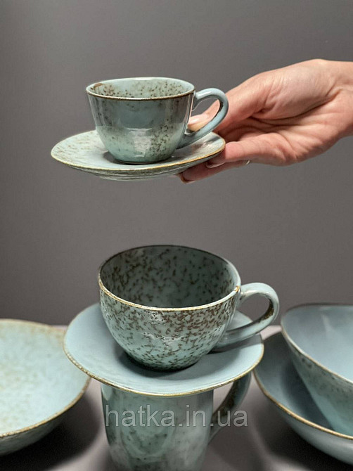 Набор чашек с блюдцем 4+4 шт Olens 