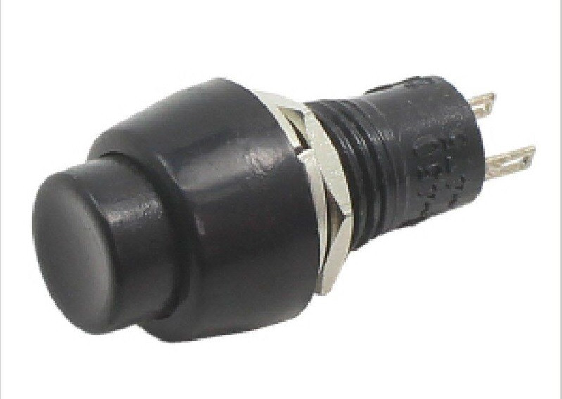 Кнопка нажимная PBS-11A, ON-OFF, 1А, черный (с фиксацией) Полтава - изображение 1