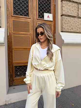 Женский стильный повседневный костюм двойка велюр (95% хлопка и полиэстера 5%). 46/48 Одесса