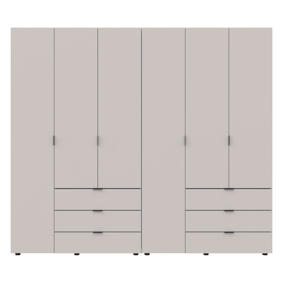 Комплект шаф для одягу Doros Гелар (2 шт.) 232,4х49,5х203,4 см Кашемір (DRS-011241) Львів