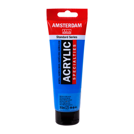 Краска акриловая AMSTERDAM (834) Синий металлик 120 мл Royal Talens Киев