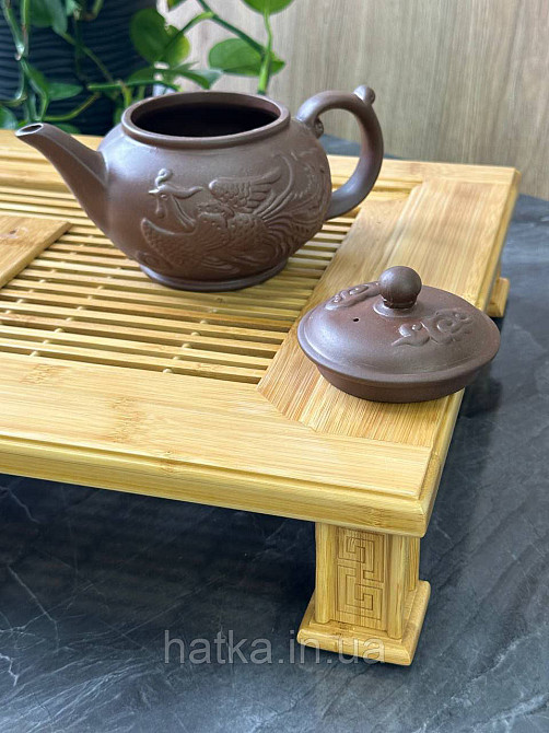 Чайник заварювальний ісинська глина 500 мл "Фенікс та Дракон" світлий Т2576 Київ - фото 2