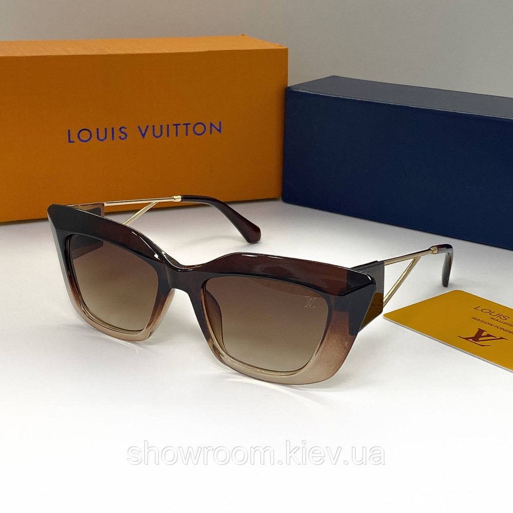 Жіночі сонцезахисні окуляри "кішки" LV (1924) коричневі Київ - фото 1