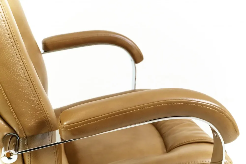 Офисное Кресло Руководителя Richman Alberto Titan Cream Хром М1 Tilt Светло-Коричневый Днепр - изображение 7