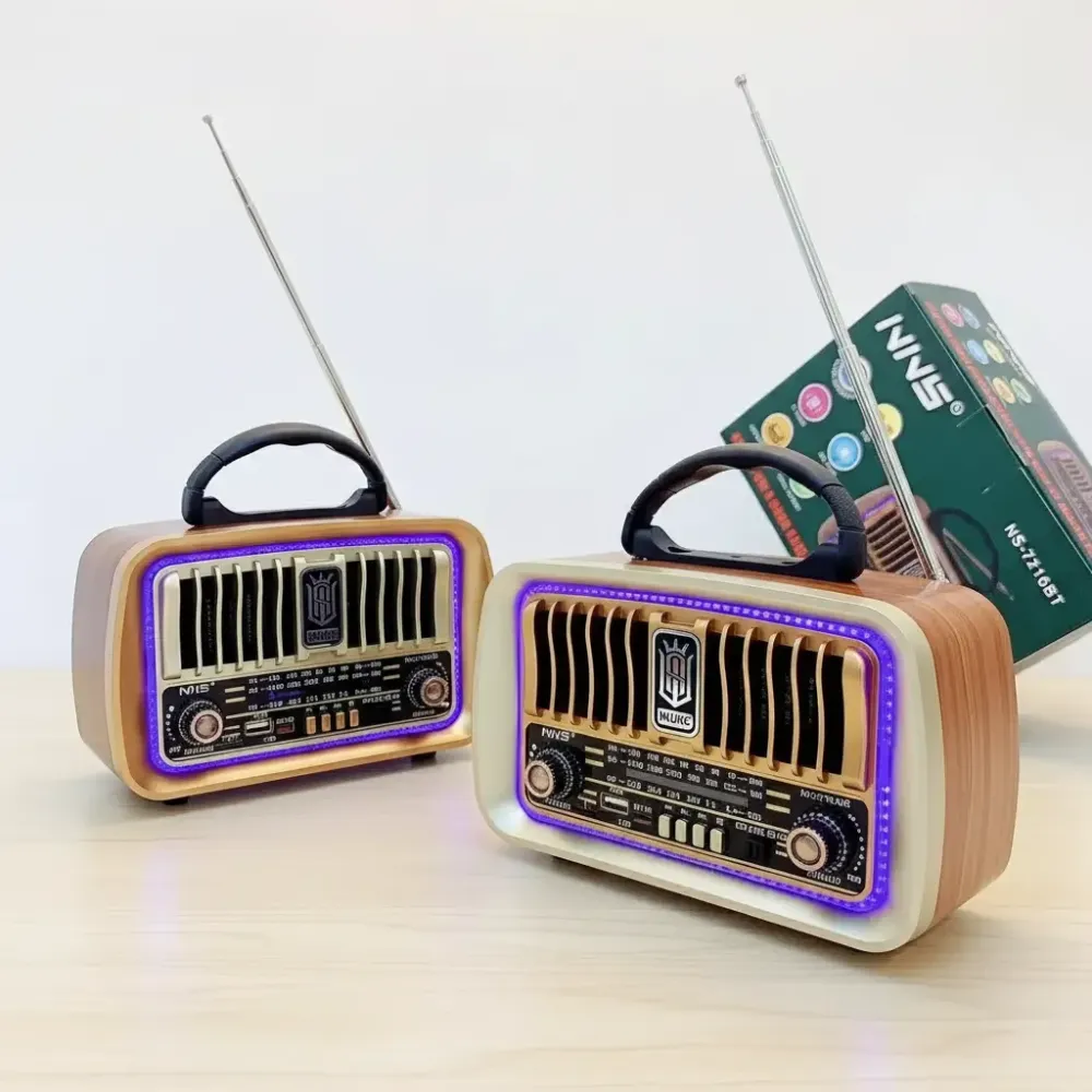 Радіоприймач NNS NS-7216BT Bluetooth з LED підсвіткою, USB, TF, FM/AM/SW, акумулятор 18650 Одеса - фото 9