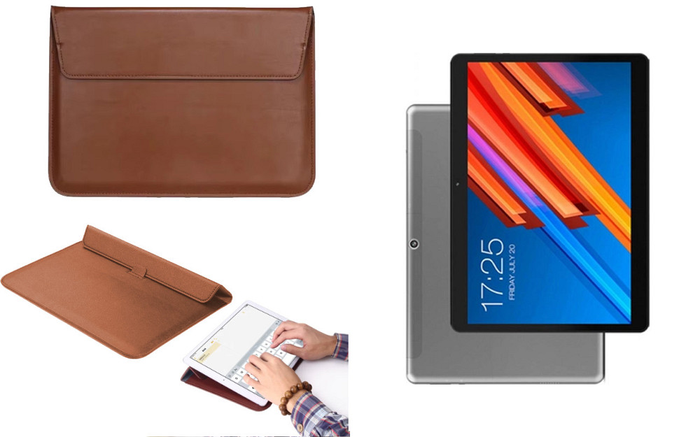Чехол-конверт VitoCase для Teclast M20, M20 4g, с функцией подставки для планшета Коричневый Киев - изображение 1