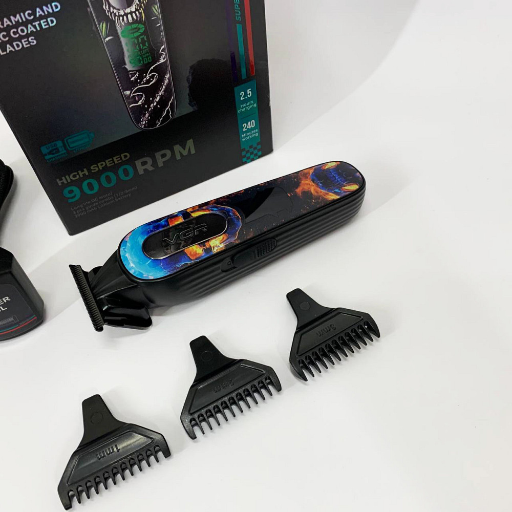 Професійна машинка для стрижки голови VGR, Акумуляторна машинка-тример для стрижки волосся PI-75 Івано-Франківськ - фото 2