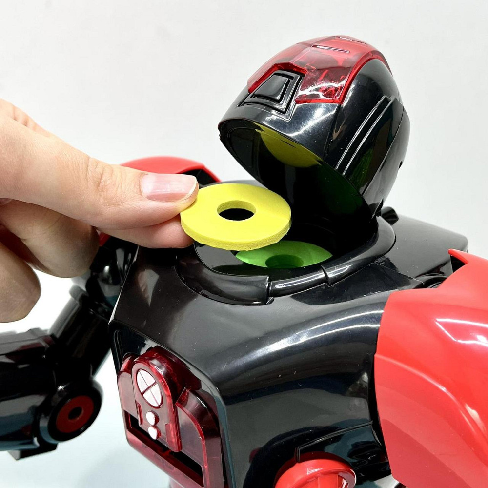 Робот на радіокеруванні стріляє м'якими дисками світло звук 30см червоний (27116) Чернигов - изображение 6