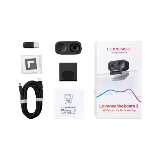 Вебкамера 4К зі штучним інтелектом Lovense WebCam 2, для стриму, активація чайовими Львів