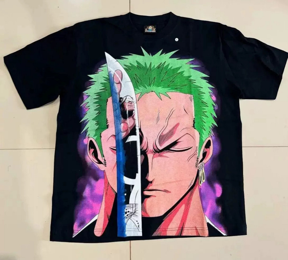Футболка мужская с принтом аниме Ван Пис Ророноа Зоро Кума оверсайз (S/M/L) Черний Днепр - изображение 1