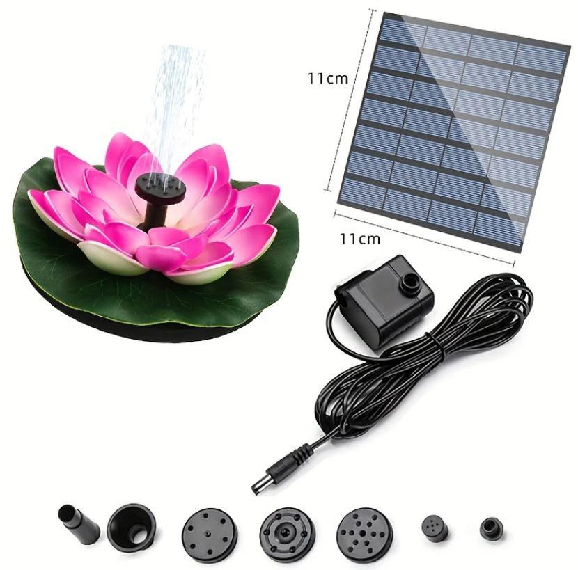 Садовий фонтан на сонячній батареї, 6 насадок Київ - фото 1