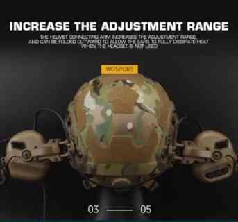 Универсальный адаптер для крепления активной гарнитуры на рельсы шлема OPS Core Песочный Винница