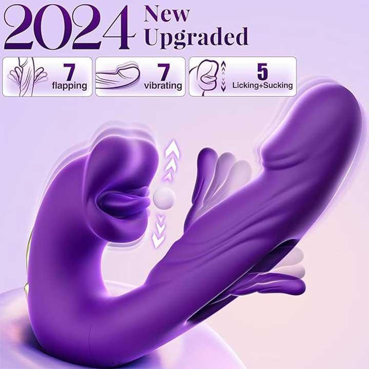 Вібратор 3в1 Pretty Love Night Lover 19 режимів фіолетовий Вінниця - фото 8