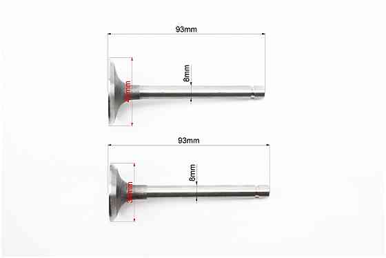 Клапан впускний (h-93; D-40; d-7,95), випускний (h-93; D-34; d-7,95) к-кт GZ195 Киев