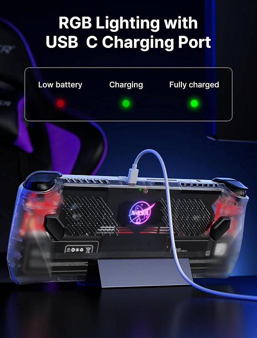 Прозрачная задняя панель JSAUX RGB для ASUS ROG Ally (2023), Clear Edition PC0110, аксессуары для корпуса сменный чехол Киев - изображение 6