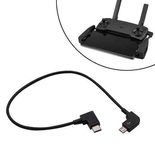 Кабель OTG MicroUSB–Type-C 28см для пульта DJI Spark, Mavic Pro, Air, соединительный адаптер Киев