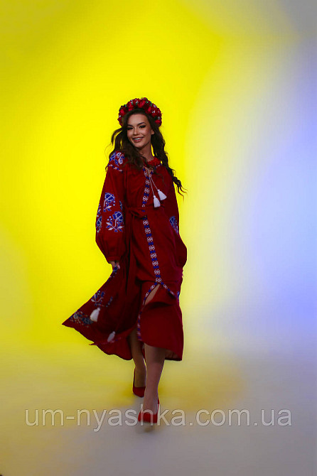 Жіноча вишита сукня на натуральному полотні Паризька троянда Кривий Ріг - фото 8